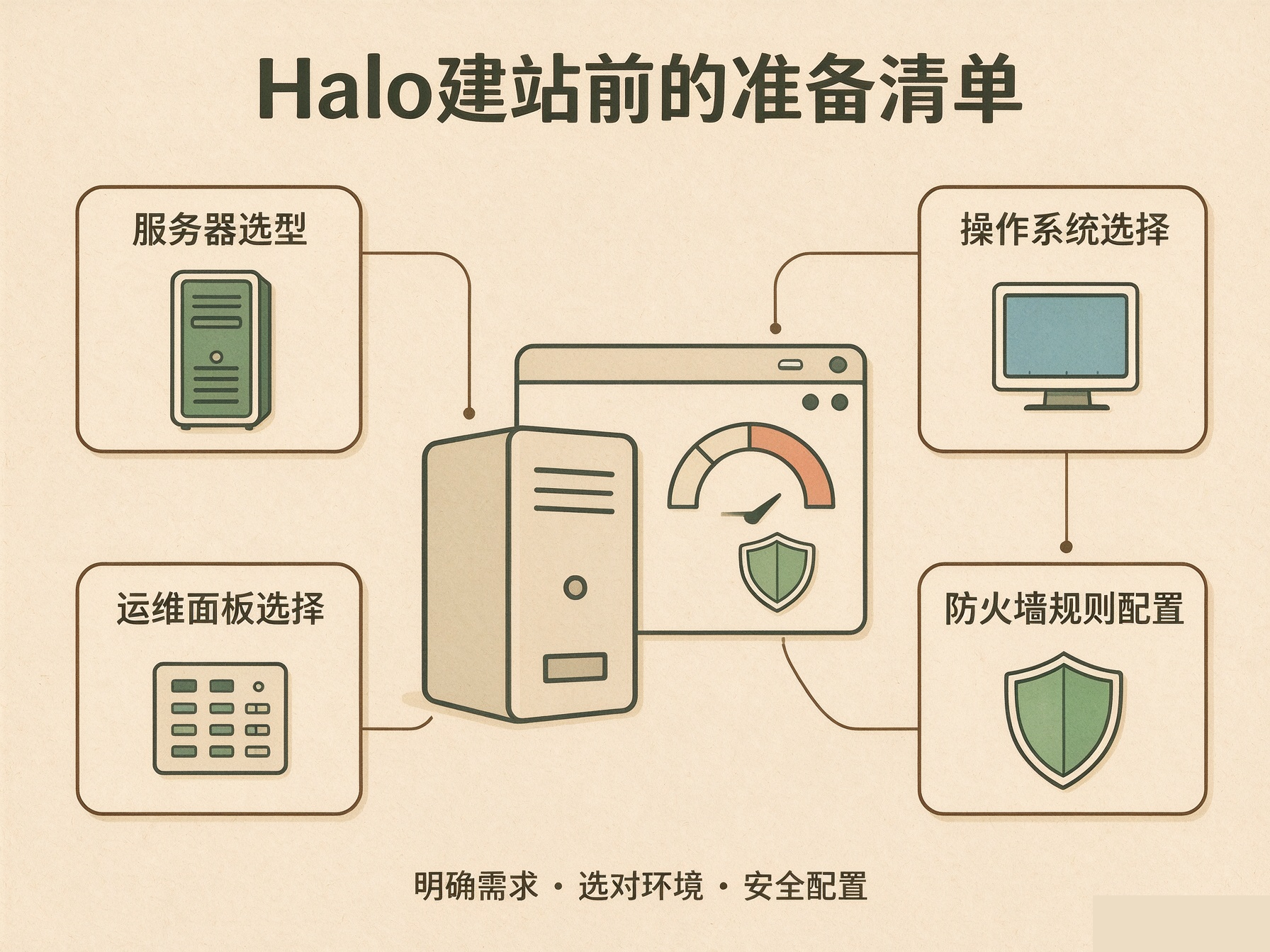 Halo 建站前的准备工作清单